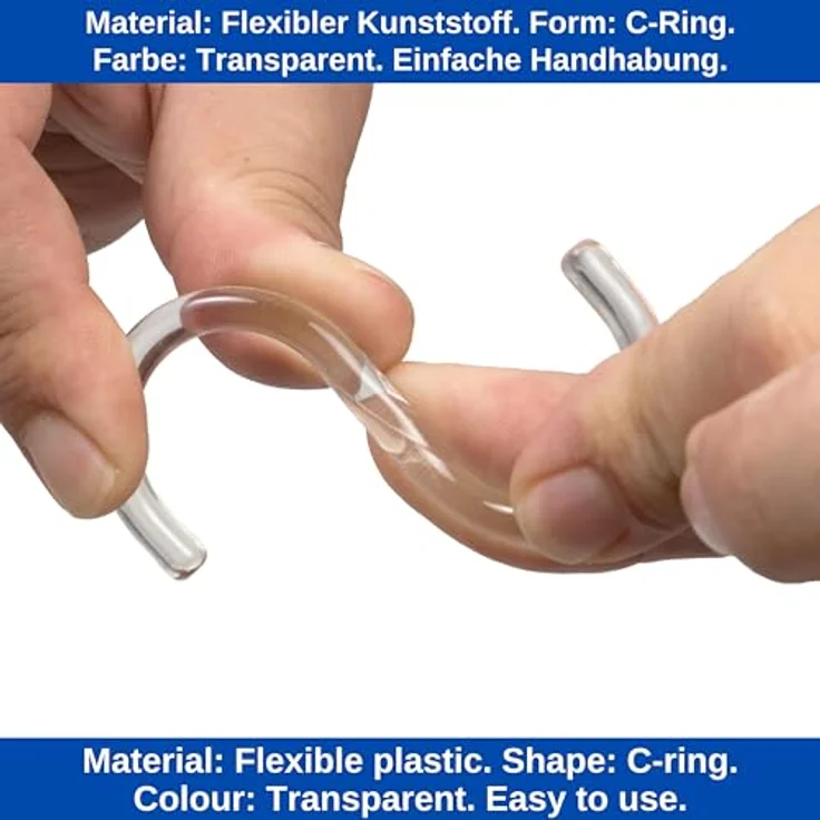 Your Day Mate GmbH Duschvorhang Ringe klar, 24 Pack, Transparent, 4.6 x 2.9 cm Innendurchmesser für Duschvorhangstangen, Duschringe, aus stabilem Kunststoff, Ringe für Duschvorhang, glasklar Duschvorhangringe, Haken – Bild 4
