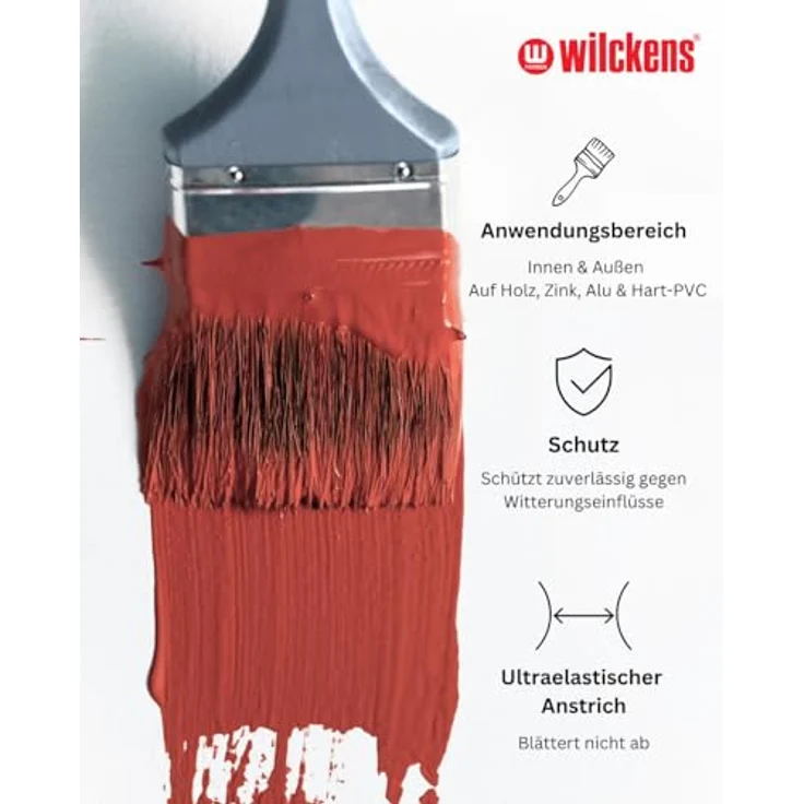Wilckens Wetterschutzfarbe, Schwedenrot 2,5l Innen & Außenbereich – Bild 4