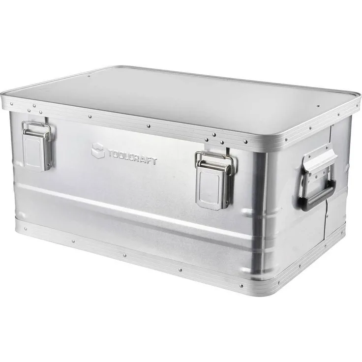 Toolcraft TO-8476518, Werkzeugkoffer aus Aluminium, 47 Liter Volumen, kompakte Maße 570 x 273 x 374 mm