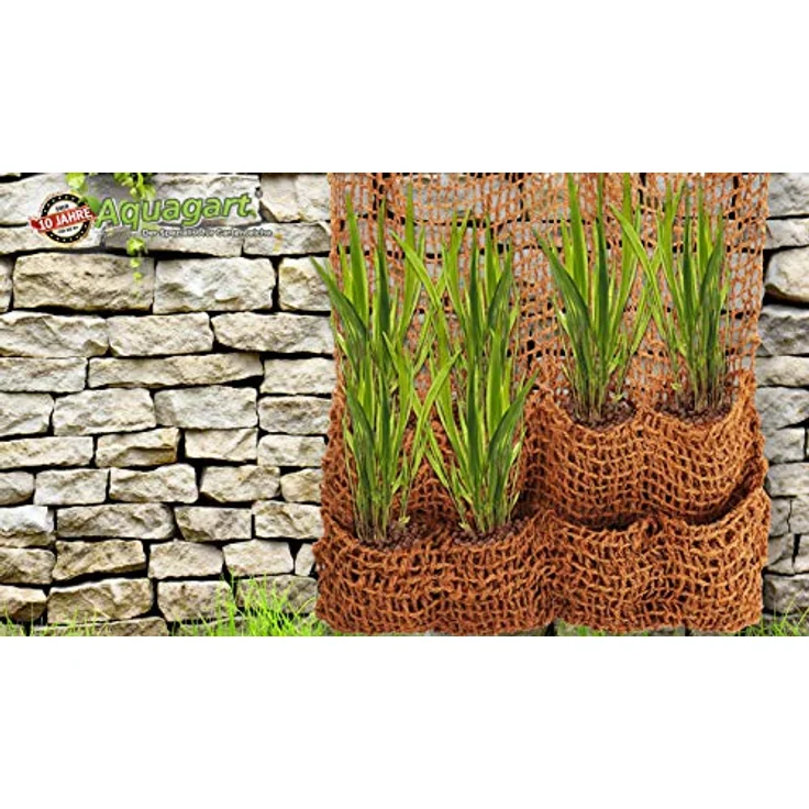 25m Böschungsmatte Ufermatte Kokos 1m breit Teichfolie Kokosmatte 450g – Bild 5