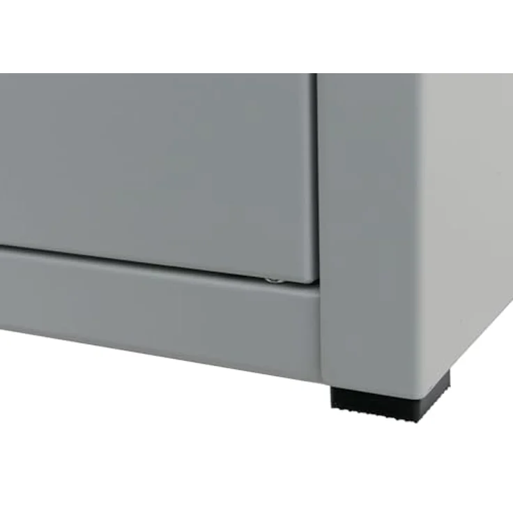 PROREGAL Paketkasten mit 2 Fächern, Stahl grau, HxBxT 78x49x38cm, wetterfest und sicher, inklusive Verriegelung und Bodenanker – Bild 8