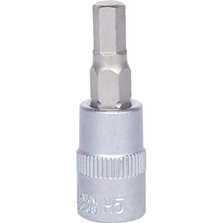 KS Tools Bohrer- und Bitset 1/4" Innensechskant, 5mm, vernickelter Biteinsatz, matt satinierte Chrom Vanadium-Ausführung – Bild 5