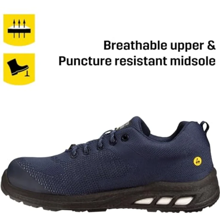 Safety Jogger ECOFITZ S1P LOW, Sicherheitshalbschuh mit Stahlkappe, GRS-recyceltes Material, atmungsaktiv, rutschfest – Bild 2