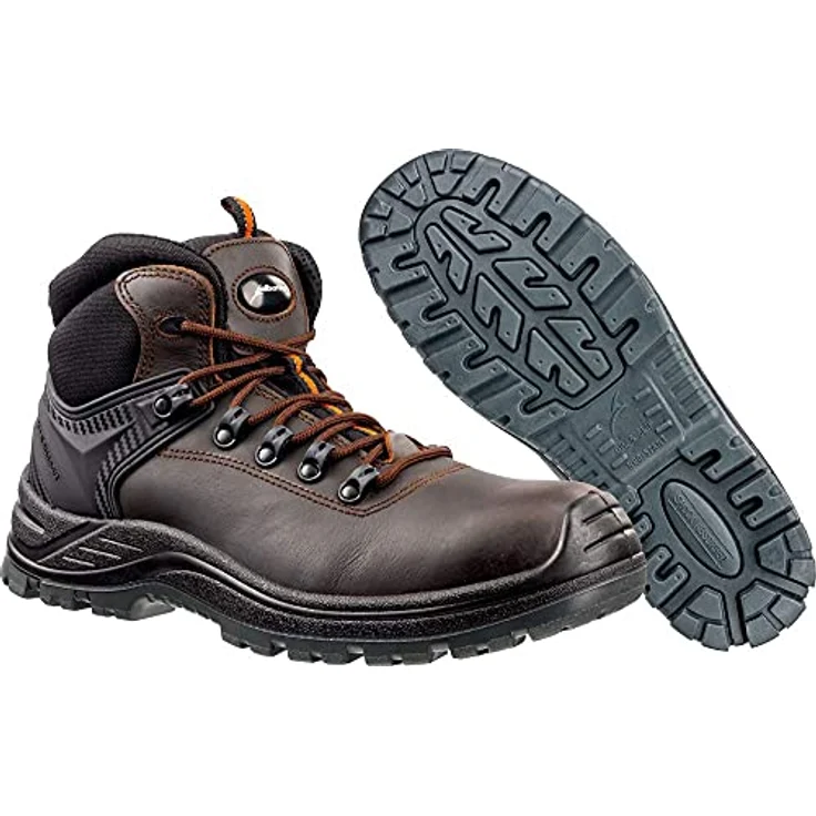 Albatros ENDURANCE MID S3 SRC, Sicherheitsschuh mit CRAFT HD Sohle und PU Zwischensohle, Größe 46, Braun-Schwarz – Bild 4