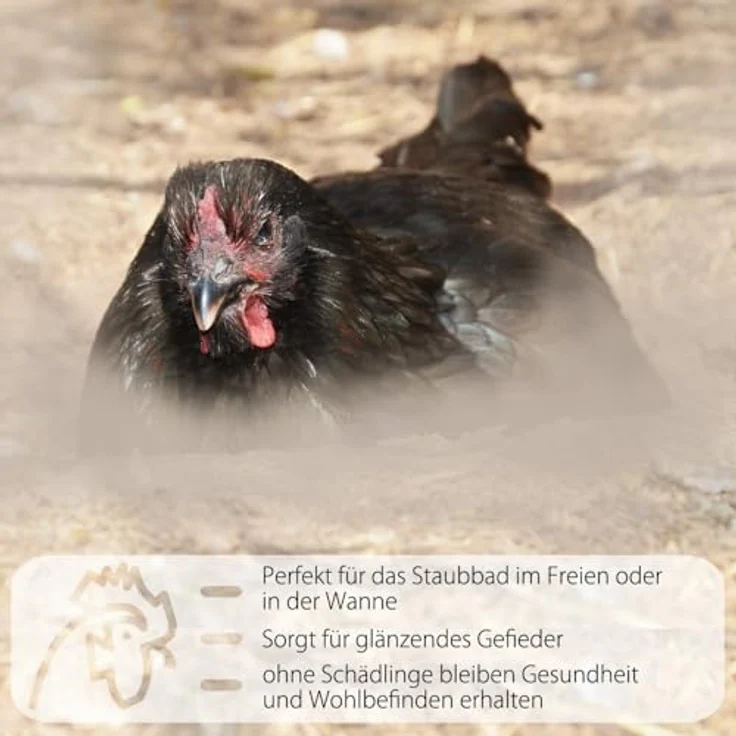 Petigi GeflügelHerz, 100% natürlicher Milbenschutz-Pulver für Hühner, 25kg Staubbad & Einstreuoptimierung – Bild 4