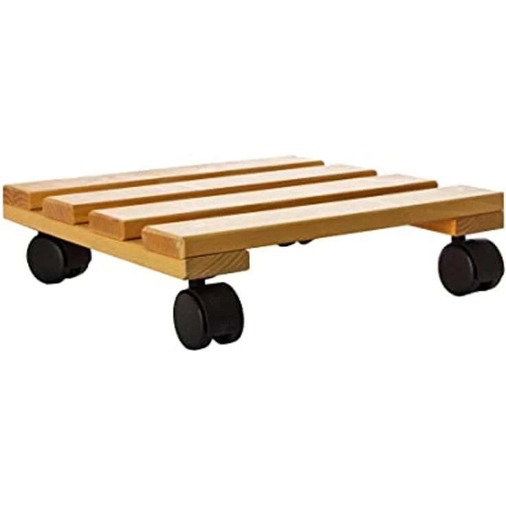 Pflanzenroller rund Buchenholz massives Holz 30 cm bis 120 Kg Rolluntersetzer – Bild 2
