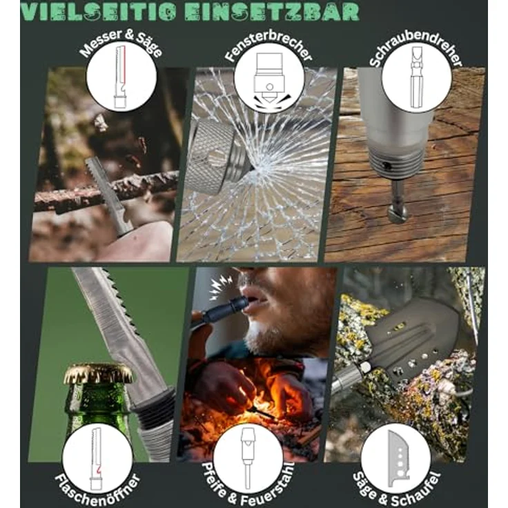 Berger & Schröter Klappspaten 27006 mit Tasche, Säge und Klinge – Bild 5