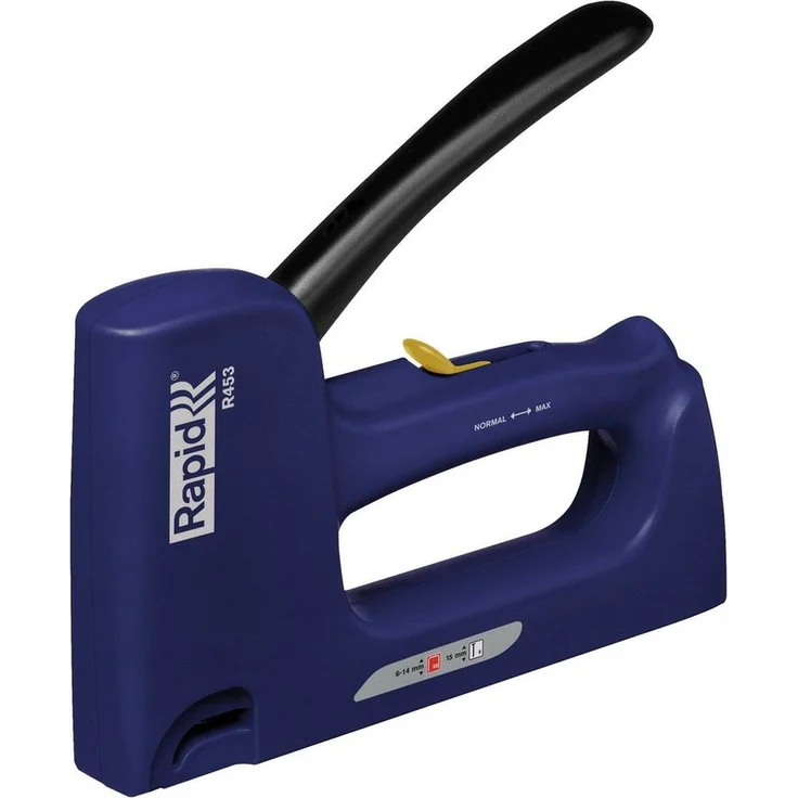 Rapid Handtacker, R453 Ergonomic - Handlicher, ergonomischer Tacker für dekorative Arbeiten, blau