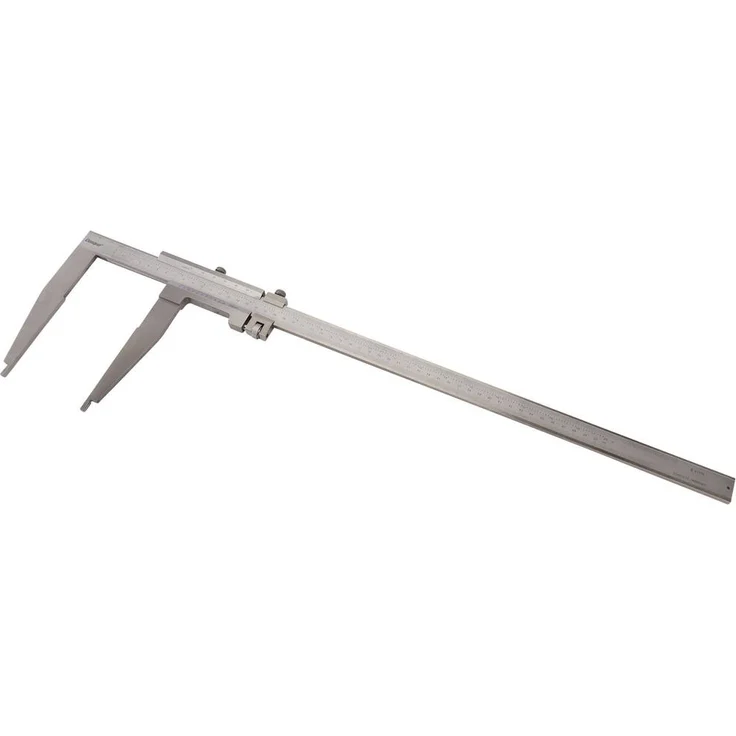 Dasqua 1310-0015, DIN EN 862 Monoblock-Messschieber mit Spitzenbacken und Feineinstellung, 1000mm, in Kunststoffbox