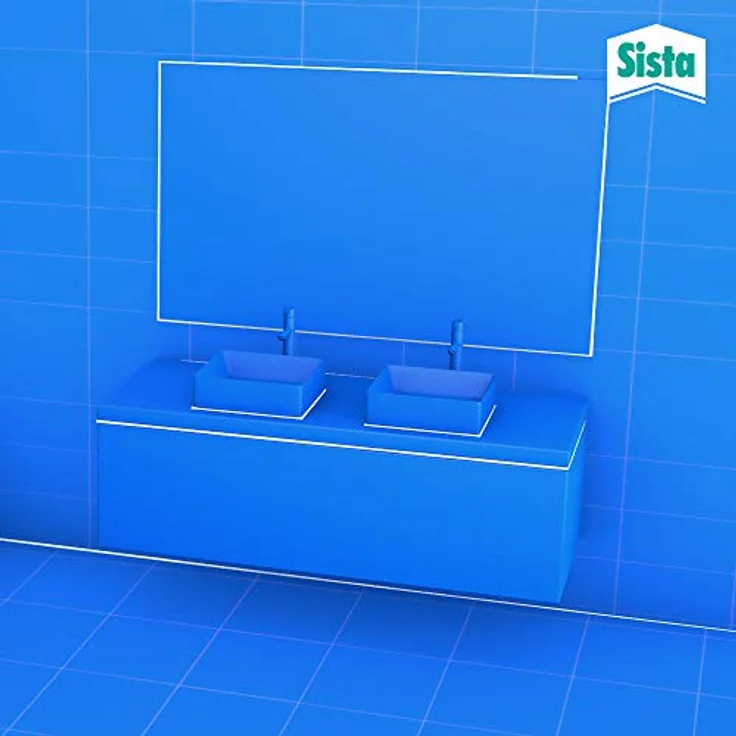 SISTA BAD KÜCHE transparent, Dichtstoff, schimmelresistent ausgestattetes, langlebiges Silikon für Küche und Bad, wasserdichter Fugenfüller, 1x280ml Kartusche – Bild 5