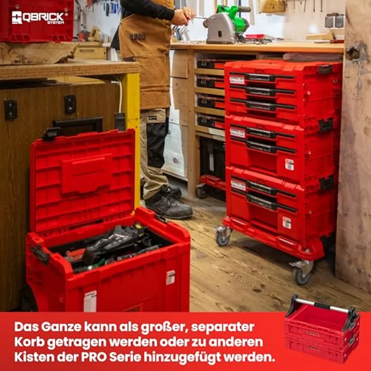 Qbrick PRO Modular Tray RED Ultra HD, modularer Werkzeugkorb mit ergonomischem Design und hoher Kapazität – Bild 2