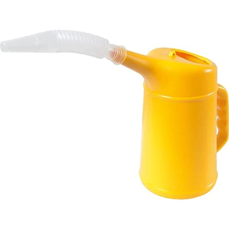 KSTOOLS Messbecher mit flexiblem Auslauf, 2 Liter, bruchfest und öl- sowie chemikalienbeständig, weiß – Bild 1
