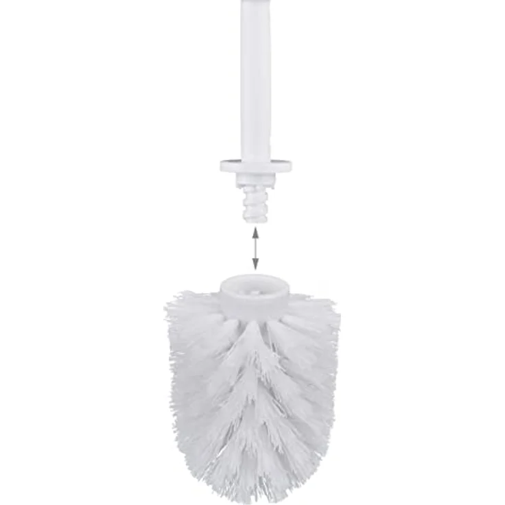 10 x WC Bürstenkopf im Set, lose Toilettenbürsten, 9,5 mm Gewinde, Ersatzbürstenkopf Ø 8 cm, Wechselbürstenkopf, weiß – Bild 4
