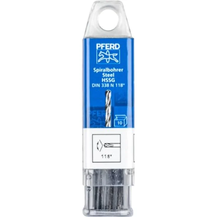 PFERD TOOLS Spiralbohrer STEEL, 10 Stück | Ø 2,5 mm, HSS-G N, DIN 338, 118° – universell für Stahl und Metalle geeignet – Bild 2