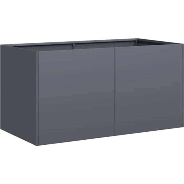 vidaXL Pflanzkübel Anthrazit 80x40x40 cm Kaltgewalzter Stahl, Garten Outdoor Hochbeet – Bild 1