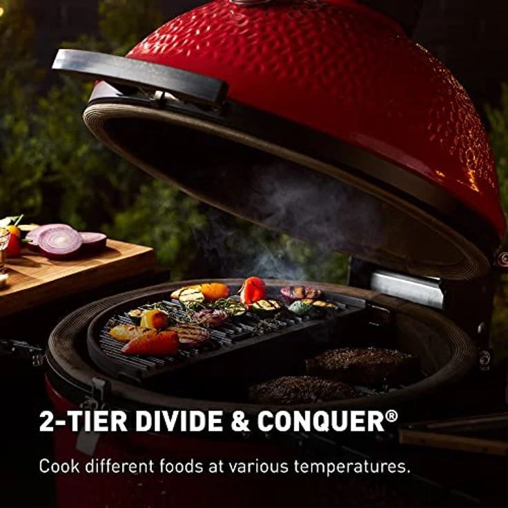 Kamado Joe Classic II Freistehend - Keramikgrill Holzkohlegrill Rot – Bild 8