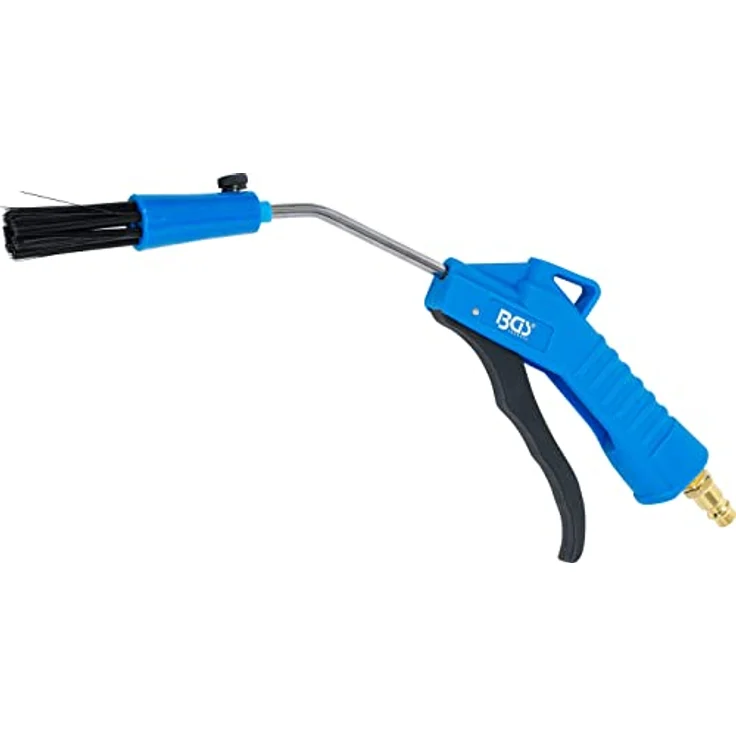 BGS TECHNIC Druckluft-Ausblaspistole mit Pinsel, für tiefgehende Reinigung und Entstaubung, 310 mm, max. 8,3 bar – Bild 1