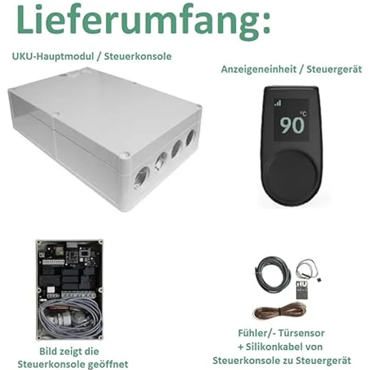 Karibu Saunaofen-Set 9 kW, mit Außensteuerung und WiFi-Steuerung, inklusive Temperaturfühler, Kindersicherung und Überhitzungsschutz – Bild 5