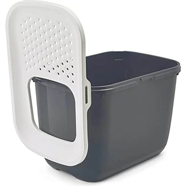 Nobby Katzentoilette & Hop In anthrazit - weiß 58,5 x 39 x 39,5 cm – Bild 6