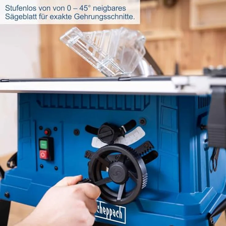 Scheppach HS254, leistungsstarke Tischkreissäge mit 2200 W Motor und ergonomischem Design – Bild 6