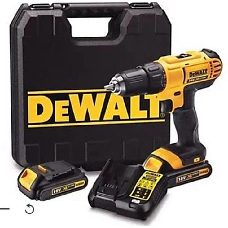 Dewalt DCD771S2-QW, 18V XR Bohrschrauber mit 2 x 18V 1,5 Ah Akkus, Ladegerät und Koffer – Bild 2