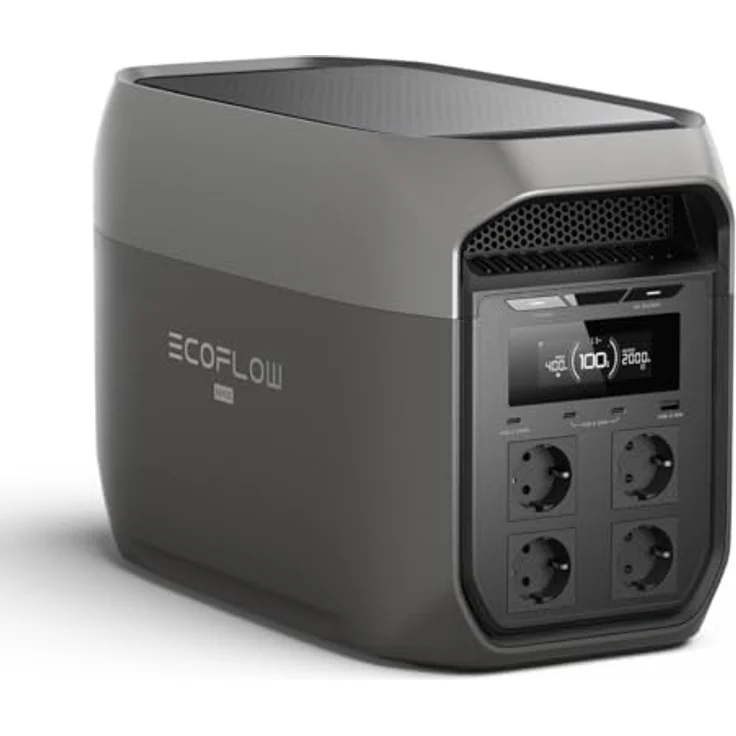 ECOFLOW Delta 3 Max, Portable Powerstation mit 2 kWh Solarbatterie und 3.000 W Ausgangsleistung – Bild 4