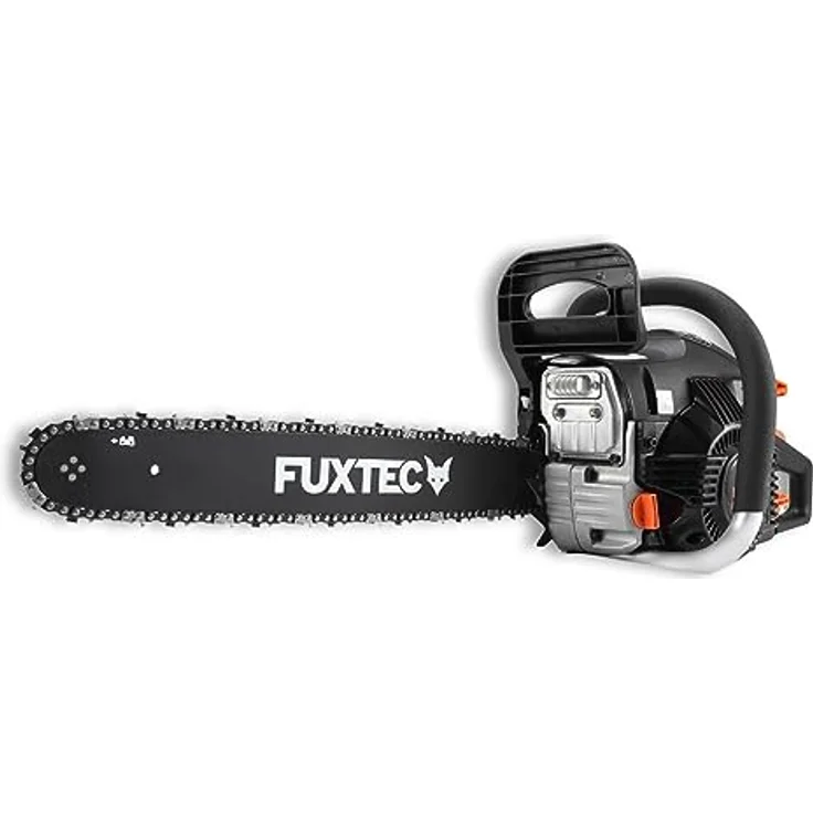 FUXTEC Benzin Kettensäge FX-KSP354 – Motorsägen Leisatung 2,2KW/ 54ccm Hubraum & EASY-Start – Schwertlänge 18 Zoll – Gewicht von 5,47Kg / Notstopp-Kippschalter – Bild 4