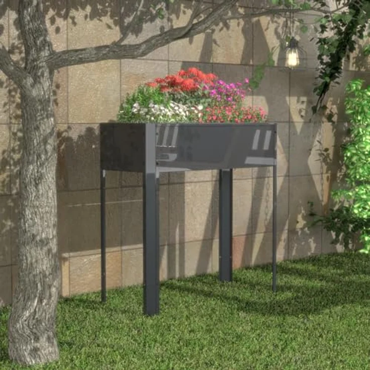 Urban Hochbeet Balora L, Metall Hochbeet 80x35 cm, wetterfest und rückenschonend, ideal für Gemüse und Kräuter – Bild 2