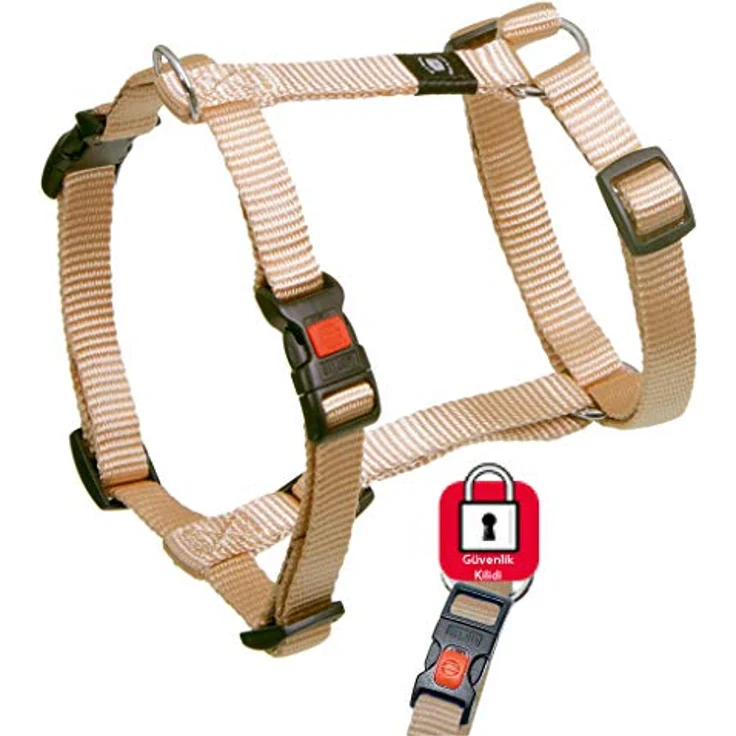 Karlie Art Sportiv Plus, Hundegeschirr stufenlos verstellbar, L: 90 - 120 cm, B: 25 mm, XL, beige – Bild 1