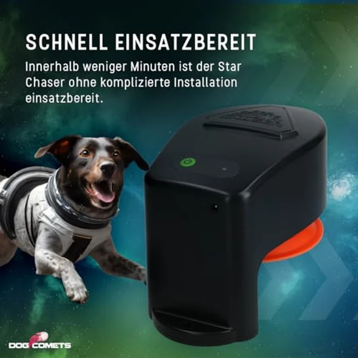 Dog Comets Star Chaser, Hundespielzeug mit 9 Geschwindigkeiten bis zu 50 km/h, fernsteuerbar bis 50 m, inklusive 3 künstlicher Beutetiere und Zubehör – Bild 2