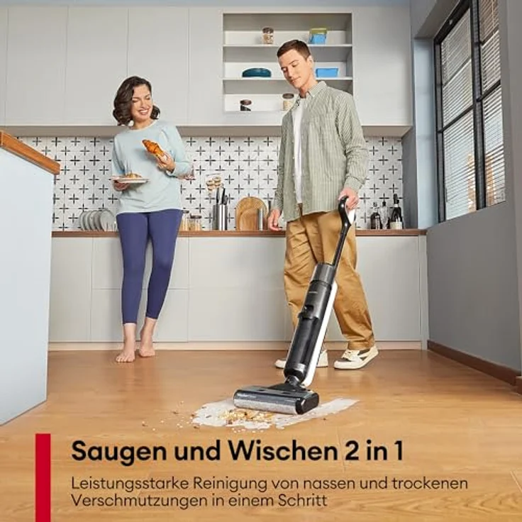 Ultenic AC1 Elite Nass-Trockensauger, Akku Staubsauger beutellos, Nasssauger mit Selbstreinigung, Lange Laufzeit, intelligente Unordnungserkennung, Wet-Dry Vacuum Cleaner Waschsauger für Hartböden – Bild 2