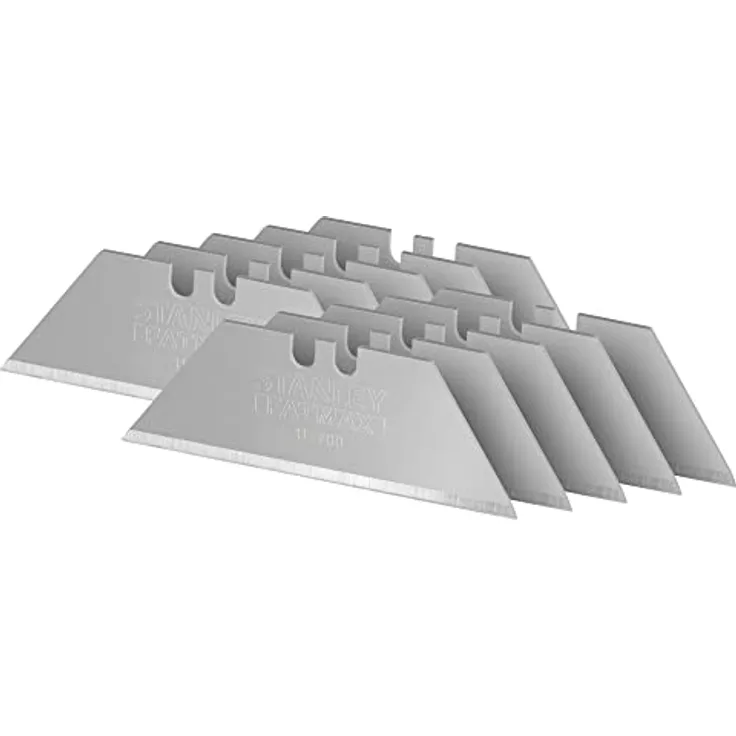 STANLEY FatMax Trapezklingen 0.65 mm, bruchfest bis 35 kg, S3-Technologie, 10 Stück im Spender