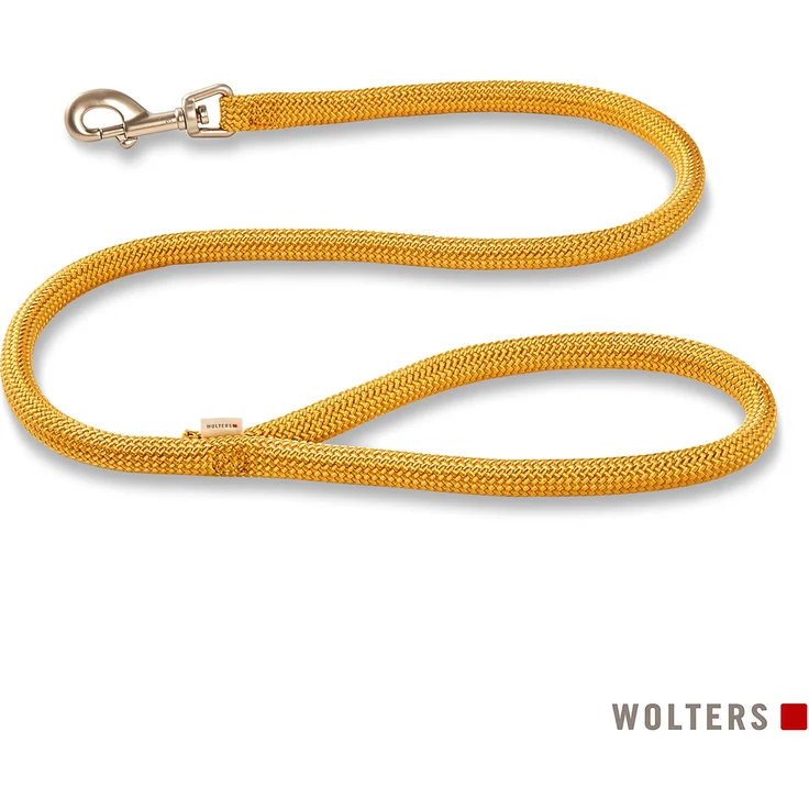 Wolters K2-Tauprogramm Cityleine, 100 cm x 1,3 cm, curry gelb, strapazierfähige Führleine aus robustem Nylongewebe mit waschbarem Design – Bild 1