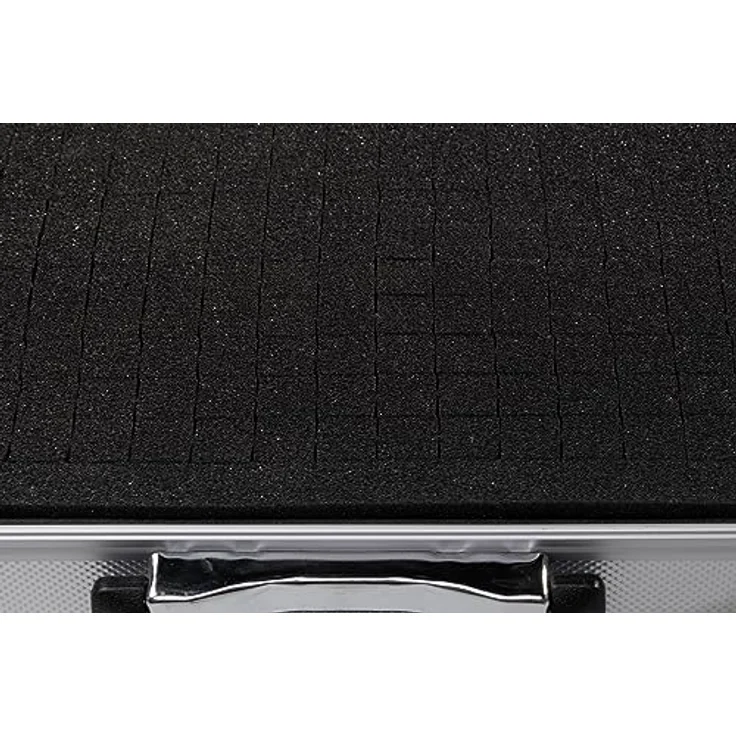 MC.Sammler Aluminiumkoffer mit Schaumstoff Rasterschaumstoff 500 x 370 x 120 mm (Universal Koffer für Messinstrumente Messgeräte) - Hochwertiger Werkzeug Transportkoffer mit abschließbaren Klappverschlüssen in edlem Design – Bild 4