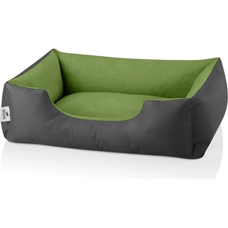 BedDog Hundebett LUPI, Hundekissen mit abziehbaren waschbaren Bezug, Hundekorb, Hundesofa, für kleine Hunde, S, grau – Bild 2