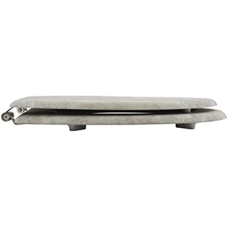 MSV WC-Sitz Stonehenge, MDF mit Edelstahl-Scharnieren, grau, 42,5 cm x 36,5 cm x 5 cm – Bild 7