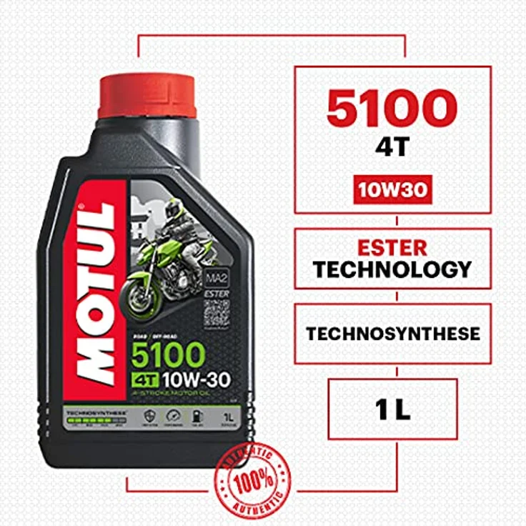 Motul 104062 5100 4T, 10 W-30, 1 L, 221x117x63.5 – Bild 2