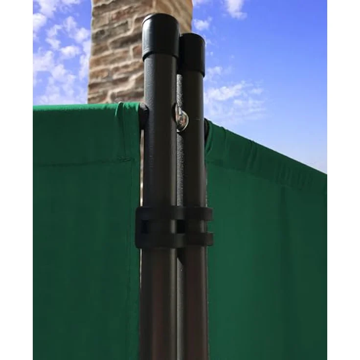 QUICK STAR Paravent 6-teilig, 340x165cm, grüner Sichtschutz für Garten & Balkon, wetterfest und faltbar, Blickdicht – Bild 3