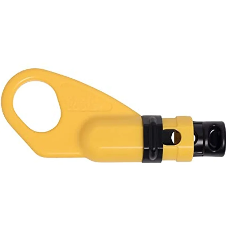 Klein Tools VDV110-061 Abisolierwerkzeug für Koaxialkabel, 2 Stufen einstellbar, radial, Gelb-schwarz – Bild 8
