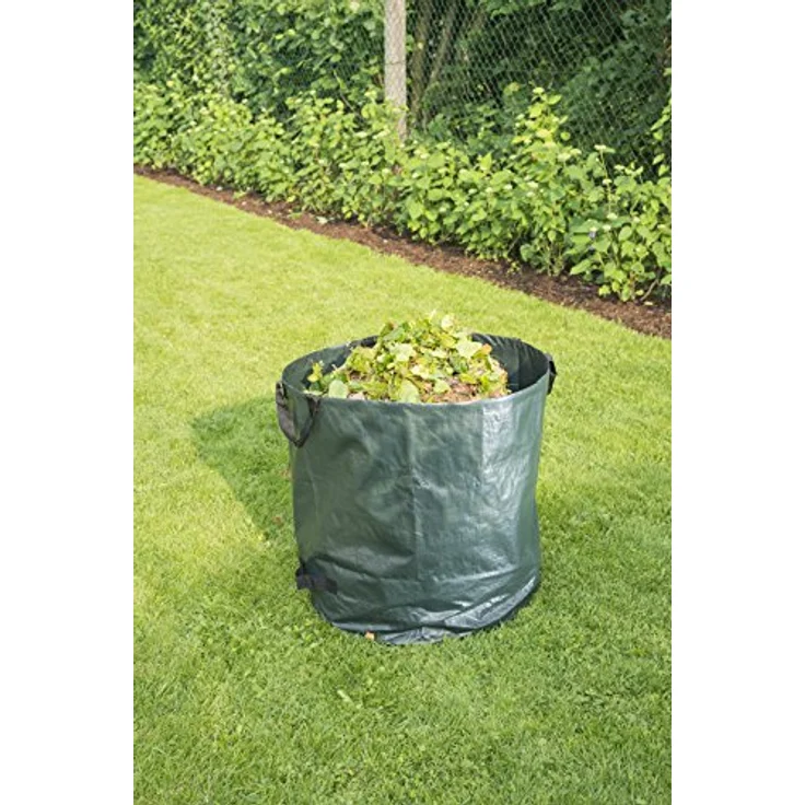 Windhager Garten-Bag Garten-Sack, Behälter für Gartenabfälle, Kompostsack, mit Verstärkungsring und Tragegriffen, UV-stabilisiert, abwaschbar, 270 L, 68 x 75 cm, 06393 – Bild 3