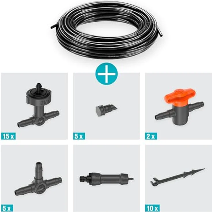 GARDENA Micro-Drip-System Tropfbewässerung Set Balkon (15 Pflanzen) Tropfbewässerung Set - Preisvergleich – Bild 5