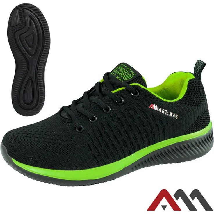 Artmas ARTMAS X250 Fluo Arbeitsschuhe Sportschuhe geschnürt atmungsaktiv Arbeitsschuh, gelb
