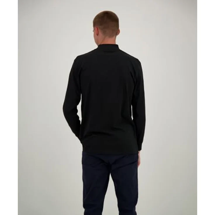 Ragman Herren Longsleeve Shirt, Casual Pullover mit Stehkragen, Schwarz, Größe XL, aus hochwertiger Baumwolle – Bild 4