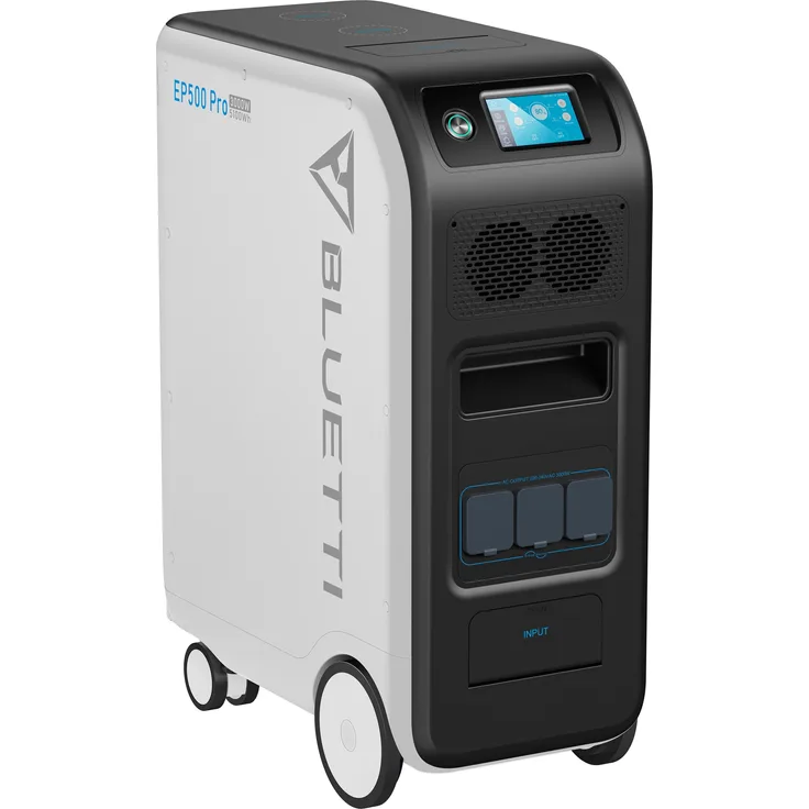 Bluetti EP500Pro, Power Station mit 5120 Wh, 3000W Wechselrichter, 15 Ausgängen, LiFePO4-Akku, USV-Backup