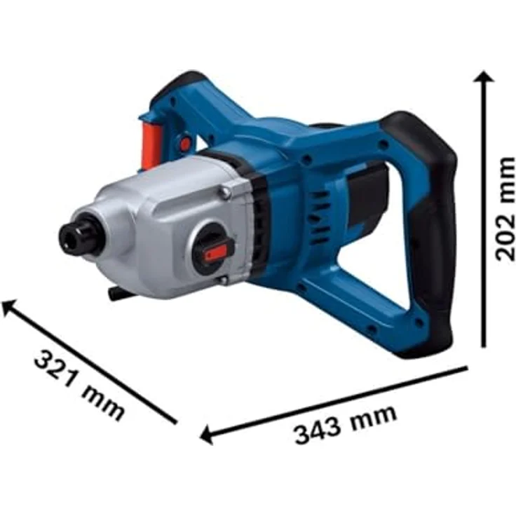 Bosch Professional GRW 140 (C) Rührwerk, 1400 W Motor, 2-Gang mit elektronischem Sanftanlauf und Drehzahlwahlrad – Bild 3