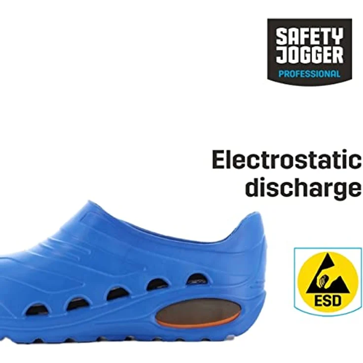 Safety Jogger Oxyva OB Berufsclogs, ESD-zertifiziert, antibakteriell, wasserdicht, electric blue, Größe 45/46 – Bild 3