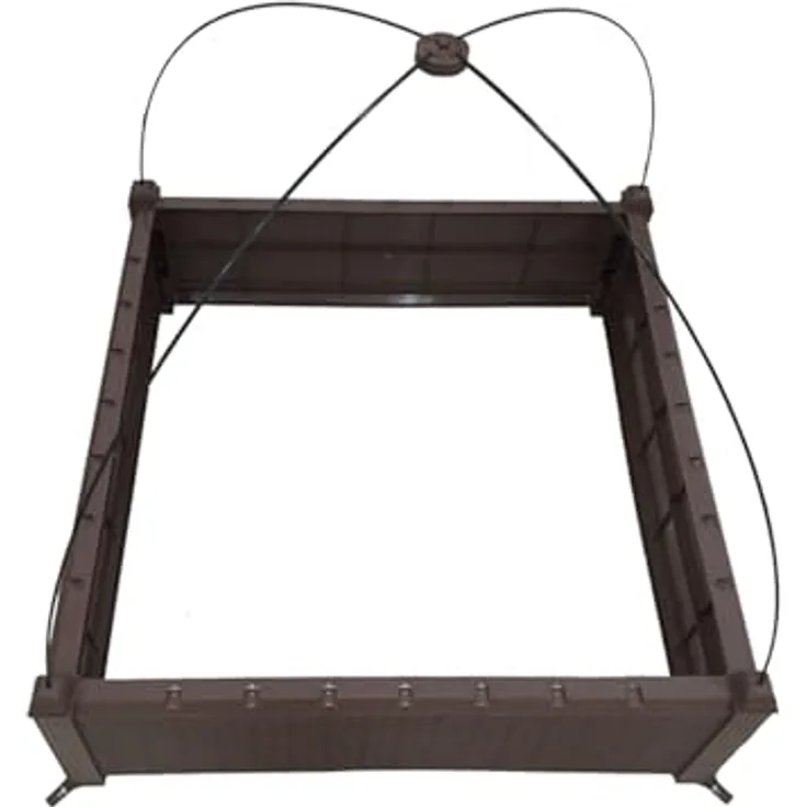 HTI-Living Hochbeet Nessa mit Rankhilfe, witterungsbeständiger Kunststoff, 290 Liter, grün