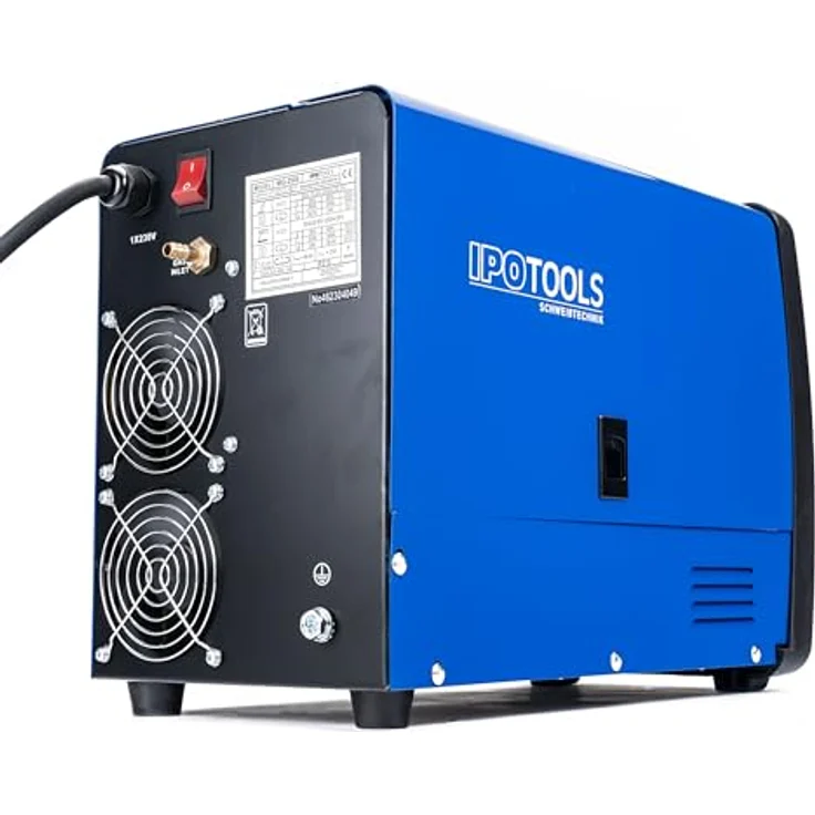 IPOTOOLS MIG-250S 5in1 MIG MAG Schweißgerät - Synergic Schutzgas Schweissgerät mit 250 Ampere FLUX Fülldrahtschweißgerät ohne Gas Elektroden/E-Hand geeignet/Digital/IGBT / 230V / 7 Jahre Garantie – Bild 3