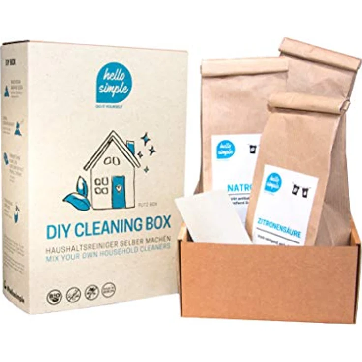 hello simple - DIY-Box: Zero Waste Putzen - nachhaltiges Putz-Set zum Selbermachen von 7 Putz- und Reinigungsmitteln – Bild 2
