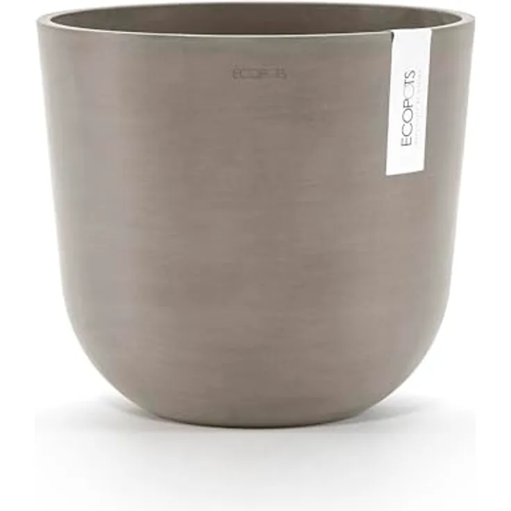 Ecopots ECOPOTS Oslo met waterreservoir - taupe Ø 25 cm, nachhaltiges Pflanzgefäß aus recyceltem Kunststoff